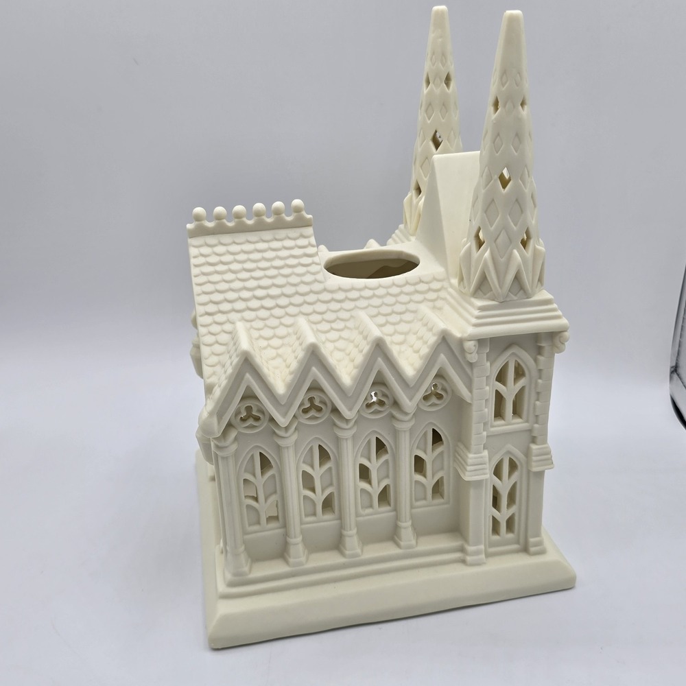 Stunning PartyLite Porcelain Bisque Cathedral Lights Tea LightHolder 97307 - Picture 6 of 13